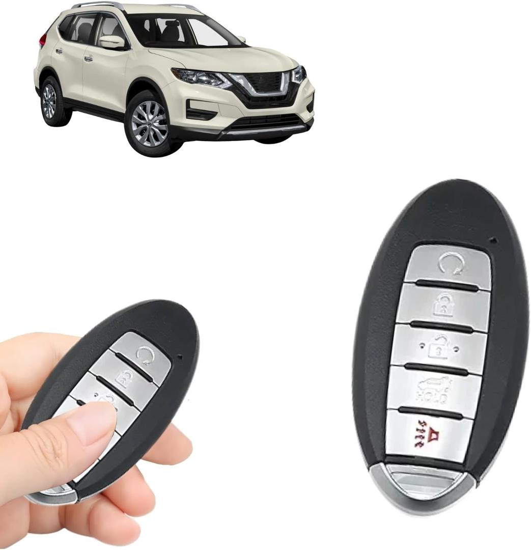 434MHz Smart Keyless Entry Remote Control Fob with 4A Transponder Chip for Nissan Rogue 20192021 FCC ID KR5TXN4 S180144507 OE 285E3-6RR7A 5 Button Proximity Remote