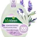 Biokleen Natural Laundry Detergent - 300 HE Loads - Liquid, Eco-Friendly, Plant-Based, No Artificial Fragrance, Colors or Preservatives, Lavender Lily, 150 Fl Oz
