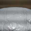 Dual Layer 5 Inch Goose Feather Mattress Topper Twin Size, 4 Inch Goose Feather Plus 1 Inch Down Alternative Pillow Top, Medium Firm Featherbed with Adjustable Straps(39"x75", Wavy)