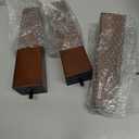 Solid Wooden Furniture Legs 10 Inch, Natural Wood Mid Century Brown Square Legs Furniture Replacements Feet for Couch Legs, Sofa Legs, Cabinet Legs, Bench Legs, Bed Legs, Set of 4