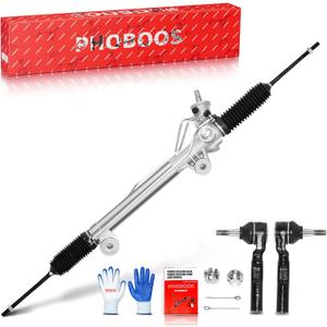 PHOBOOS Hydraulic Power Steering Rack and Pinion Assembly Compatible with Chevrolet Silverado 1500 1999-2007 & GMC Sierra 1500 1999-2007, with Outer Tie Rod Ends, Direct Fit, Ref. 22-1000/ES3492T