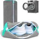 Shoe Washing Machine Bag: Laundry Shoe Bag for Washer and Dryer - 2pc Reusable Shoe Cleaning Bag for Sneaker Tennis Shoes Unstain Cleaner Kit (Gray 2pcs)