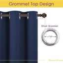 NICETOWN Blackout Draperies Curtains, All Season Thermal Insulated Solid Grommet Top Blackout Curtains/Drapes for Kid's Room (Navy, 1 Pair, 70 x 54 inches)