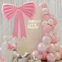 imprsv Bow Party Decorations 40x50in Pink Bow Decor, Coquette Birthday Decorations for Wedding Engagement Baby Shower, Giant Coquette Room Decor for Girls Women