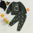 YINGISFITM Baby Girl Valentines Outfit Toddler Girls Valentines Shirt Sweatshirt Sweets Pants Spring Clothes Set (Green)