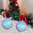 4Pcs Christmas Balls Ornaments for Xmas Tree - Shatterproof Christmas Ball Xmas Tree Decorations Hanging Ball Colorful White PET 4in x 4 Pack