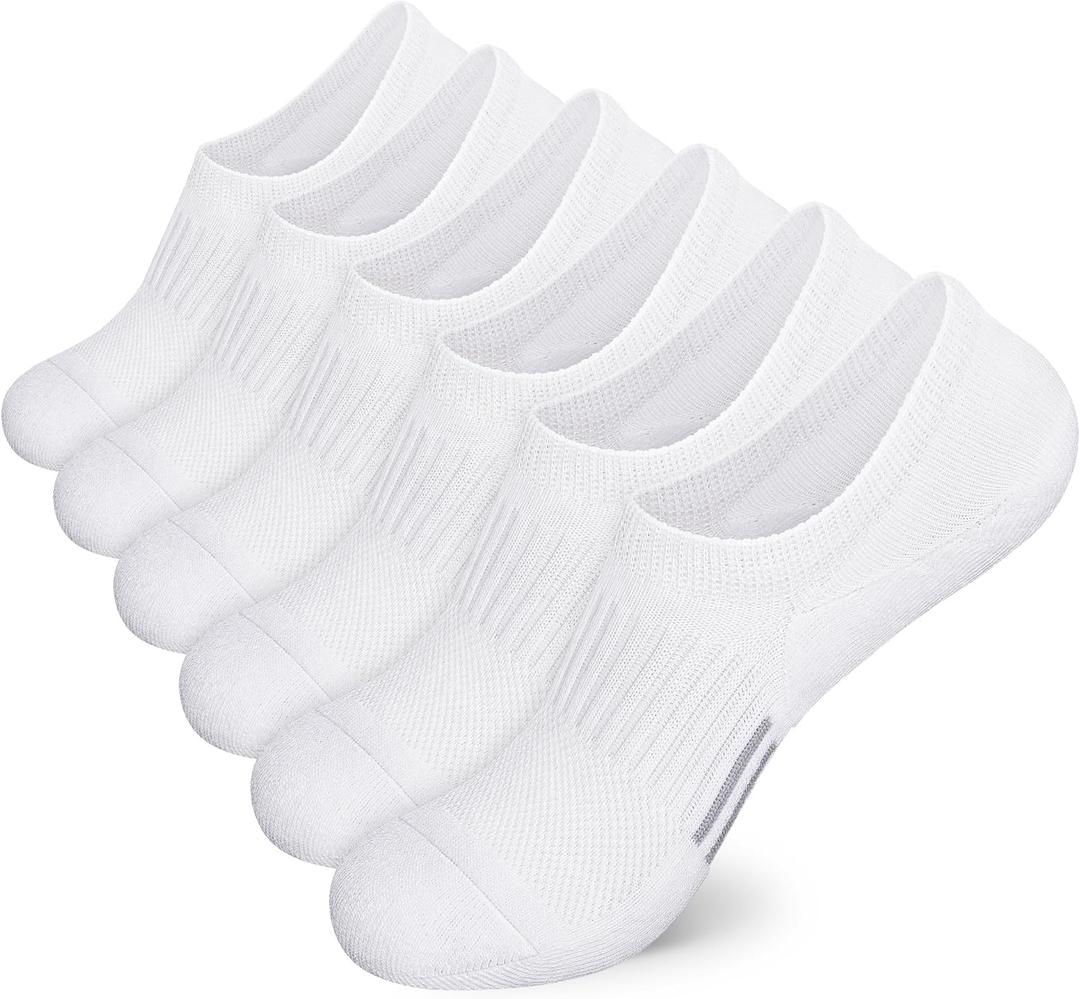 Airacker No Show Socks Womens Athletic Cushioned Low Cut Sports Running Ankle Socks for Women 6 Pairs, Size: 5-8