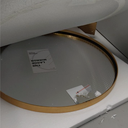 NeuType Round Mirror 24inch Circle Mirror Metal Framed Wall Mirror Large Vanity Hanging Decorative Mirrors for Wall Bathroom Bedroom Living Room (Gold, 24" x 24")