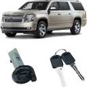 Ignition Lock Cylinder Switch Fits for Cadillac Escalade Chevy Blazer Express Tahoe C/K Savana Jimmy Yukon 1998-2002 (with Keys), Replaces# 924-893 26049532