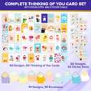 Decorably 50 Pack Bulk 5x7in Thinking of You Cards with Envelopes