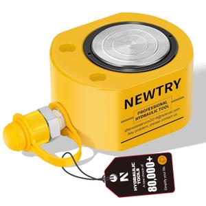 NEWTRY 10T Hydraulic Jack, Portable Low Profile, 0.43' Ram, for Shipbuilding, Bridge, Construction