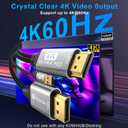 Active HDMI to DisplayPort Cable (4K 60Hz,1080p@120Hz) 6FT Uni-Directional HDMI Source to DP Monitor Adapter Display Port Cord Compatible with PC,Laptop,AMD,NVIDIA,PS5,Xbox