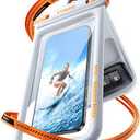 TORRAS IP68 Waterproof Phone Pouch Double Space, Floating Waterproof Phone Case with Lanyard for iPhone 17 Pro Max 16 15 14 S25 S24, Phone Dry Bag Vacation Cruise Ship Travel Essentials 7.0'', White