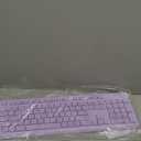 Wireless Keyboard and Mouse Combo, Full Size Silent Ergonomic Keyboard and Mouse, Long Battery Life, Optical Mouse, 2.4G Lag-Free Cordless Mice Keyboard for Computer, Mac, Laptop, PC, Windows(Purple)