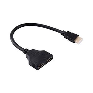 LOCKISH HDMI Splitter 1 in 2 Out Cable Splitter Male to Dual Female 1 to 2 Way HDMI Adapter Cable, for HDTV, PlayStation 3, DVD, LCD and projectors, Support 2 TVs at The Same Time, 11.8 Inch