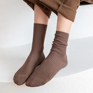 Womens Cute Crew Socks Casual Athletic Aesthetic Socks Neutral Cotton Socks for Women Granola Girls Clothes, 5-9