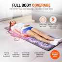 Powermat Full Body Massage Mat with Heat - Shiatsu Back Massager Pad for Bed, Chair & Recliner - Electric Vibrating Heating Pad - Whole Body Massager Mat for Pain Relief - Massage Mattress by Powerfit