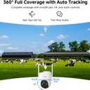 ARENTI 4G LTE Cellular Solar Security Camera Outdoor with AOV 24/7 Recording, 2K HD 10040mAh Battery 8W Solar Camera Outdoor Wireless 360 PTZ Motion Alerts Two-Way Audio IP65, Compatible with Alexa