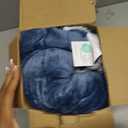 Bedsure GentleSoft Sherpa Fleece Throw Blanket for Couch, Non-Heated, Thick and Warm Throw for Women and Men, Soft Fuzzy Plush Blanket for Winter, Slate Blue, 50x60 Inches
