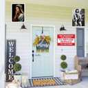2 x Welcome To Our Patio Where Our Neighbors Listen To Good Music Whether They Want To Or Not Retro Signs Metal Tin Sign Animal Farm Home Office Wall Decor Plaque Sign 12x8 Inch