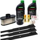The Mower Shop 54 IN Hustler Raptor SD Tune-Up Kit (Kawasaki FR Air Filter 603059 and 601124 Blades)