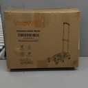 Folding Hand Truck 500lbs, Portable Heavy Duty Dolly Cart, 6 Wheels Collapsible Luggage Cart with 2 Elastic Ropes - Compact Trolley Cart for Easy Moving - Ideal Hand Cart for Travel and More (17, Black)