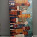 Derkymo Vintage Oar Picture Print Artwork Large Size Coastal Canvas Wall Art Framed Ready to Hang 24"x48"