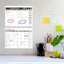 7 x 2026 Calendar, 2026 Wall Calendar 12 Month, 8.5" x 11", Jan 2026 - Dec 2026, 3-Hole Punched Binder Calendar, Memoranda Lined Pages with Thick Paper, Spiral Binding, Holidays, Moon Phases, Black