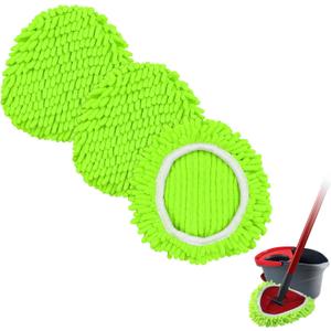 Mop Replace Head for O Cedar, Spin Mop Heads Replacements for Ocedar Easywring 1 Tank Spin Mop, Chenille Duster for Ocedar Mop Include 3 Pack Microfiber Chenille Mop Pad for Ocedar Spin Mop