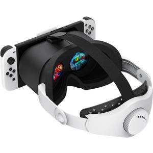 Upgraded VR Headset for Nintendo Switch, Switch OLED Model Virtual Reality Glasses with Adjustable HD Lenses and Head Strap, Labo VR Kit 3D Goggles Accessory