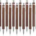 12 Pcs Bamboo Pens Back to School Gifts Engraving Wooden Ballpoint Pens First Day of School Teacher Must Have for Writing Office Staff Employee(Classic Color)