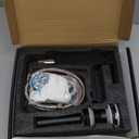 Herogo Black Bathroom Faucet, Stainless Steel Modern Bathroom Sink Faucets with Pop-up Sink Drain & Deck Plate 1 or 3 Hole, Single Handle RV Washbasin Lavatory Faucet with 2 Water Hoses