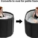 Portable Bathtub for Adult, Foldable Soaking Bathtub for Hot SPA&Ice Bath, Foldable Small Bathtub collapsible bathtub for Bathing, 6-layer Insulated portable tub,Space-Saving (black, 25.9X31.5 IN)