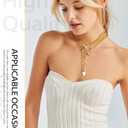 FIORETTO Chain Belt for Women Metal Waist Chain Fashion Multilayer Chain Belts for Dress