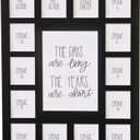 School Days Picture Mat with Multiple Openings - School Years Photo Collage - No Frame - 2 Pre-School & Kindergarten to (15 Photos, 2PreK - 12th, Black Mat) (15 Photos, 2 Pre School - 12th, Black Mat - NO FRAME)