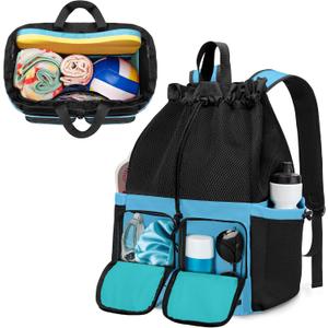 Fasrom Mesh Swim Backpack, 30L Swim Gear Bag with Wet/Dry Compartment and Waterproof Bag for Swimming, Gym, Water Sports, Athlete Training