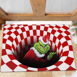 Room Decoration Doormat,3D Illusion Floor Mat Non-Slip Door Mats (Red, 50x80 CM) (1'3" x 2'7" (Rectangular))