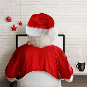 SATINIOR 5 Pieces Christmas Santa Hat Red and White Plush Christmas Hat for Adults Kids