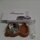 Dog Bowls, Cat Food and Water Bowl Set with Water Dispenser and Stainless Steel Bowl for Cats and Small Dogs - Brown
