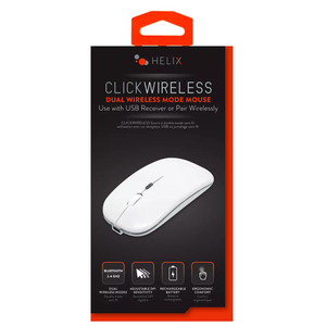 HELIX CLICK WIRELESS DUAL WIRELESS MODE MOUSE - White