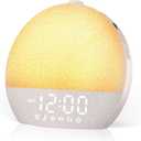 Geuuap Sunrise Alarm Clock White Noise Sound Machine for Bedroom | Natural Wake-Up Light with 30 Soothing Sleep Aids, Bluetooth Speaker, Dimmable Clock, Screen-Free Design for Baby Adults Kids-Khaki