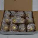 Jenaai 12 Pcs 2.36 Inch Gold Glass Christmas Ball Ornaments Vintage Christmas Tree Decorations Mercury Glass Hanging Ornaments for Trees Xmas Holiday Party Garland DIY Craft Supplies, 6 Style