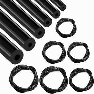 ZAVOOS 6 Pieces Silicone Vacuum Hose Automotive, 1/8" 5/32" 3/16" 1/4" 5/16" 3/8" High Performance Vacuum Lines Kit, 5 Ft High Temp Silicone Tubing for Water Air Transfer, Vehicle Radiator