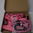 Heavy Duty Tactical Dog Harness for Large Dogs, No Pull Adjustable Pet Harness Reflective Service Training Easy Control Pet Vest Military K9 Working Dog Harnesses- Large, Pink Camo