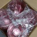 Ziliny 200 Pcs Disposable Stemless Glasses 12oz Crystal Plastic Wine Glasses Clear Classic Pet Cup for Meeting Weddings Birthdays Cocktail Christmas Party Supplies (Pink) (EXP 08/15/29)