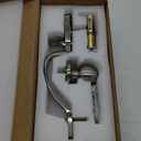 Front Door Handleset Entry Door Handle Set with Cove Knob for Right and Left Handed Sided Doors, Interior and Exterior Entrance Passage Lock, Satin Nickel