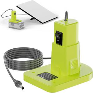 aikeec 18V Battery Adapter for Starlink Mini, 3.3Ft 18AWG DC Power Cable, Compatible with Ryobi 18V Batteries, Power Converter for RV Camping Travel Off-Grid Internet (Green)