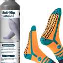 Anti Slip Sock Glue for Adults, Seniors & Pets - 3.38 fl oz Washable Non-Slip Adhesive, Latex-Free Water-Based Multi-Color Paint for Socks, Pet Socks, Mats, Hangers with Precision Tip Black