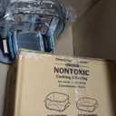Ninja Crispi 4-in-1 Glass Air Fryer | 450F | Non-Toxic | 4QT & 6-Cup Glass Containers w/Lids | Microwave, Freezer, Dishwasher Safe | Max Crisp, Air Fry, Bake, Recrisp | Cherry Crush | FN101DR
