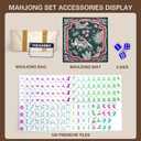 American Mahjong Game Set, Portable Carrying Bag,Acrylic 160 Tiles,Western Mahjong Tiles Set,Complete Ma Jong Set (Amber)